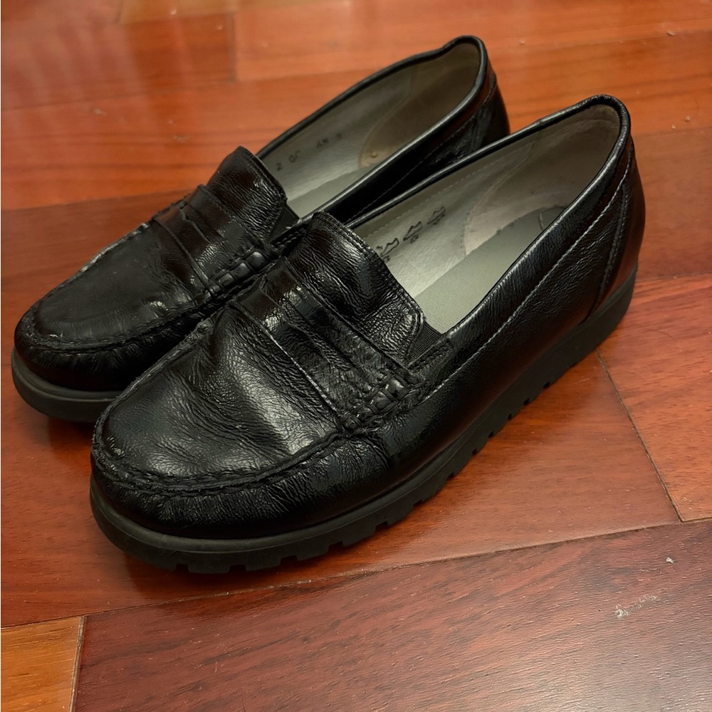 Classic Black Leather Loafers